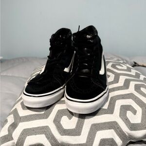 Vans Black and White Low-Top Skate Sneakers